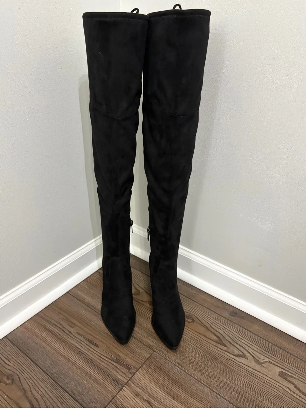 Marc Fisher Black Over-the-Knee Suede Boots